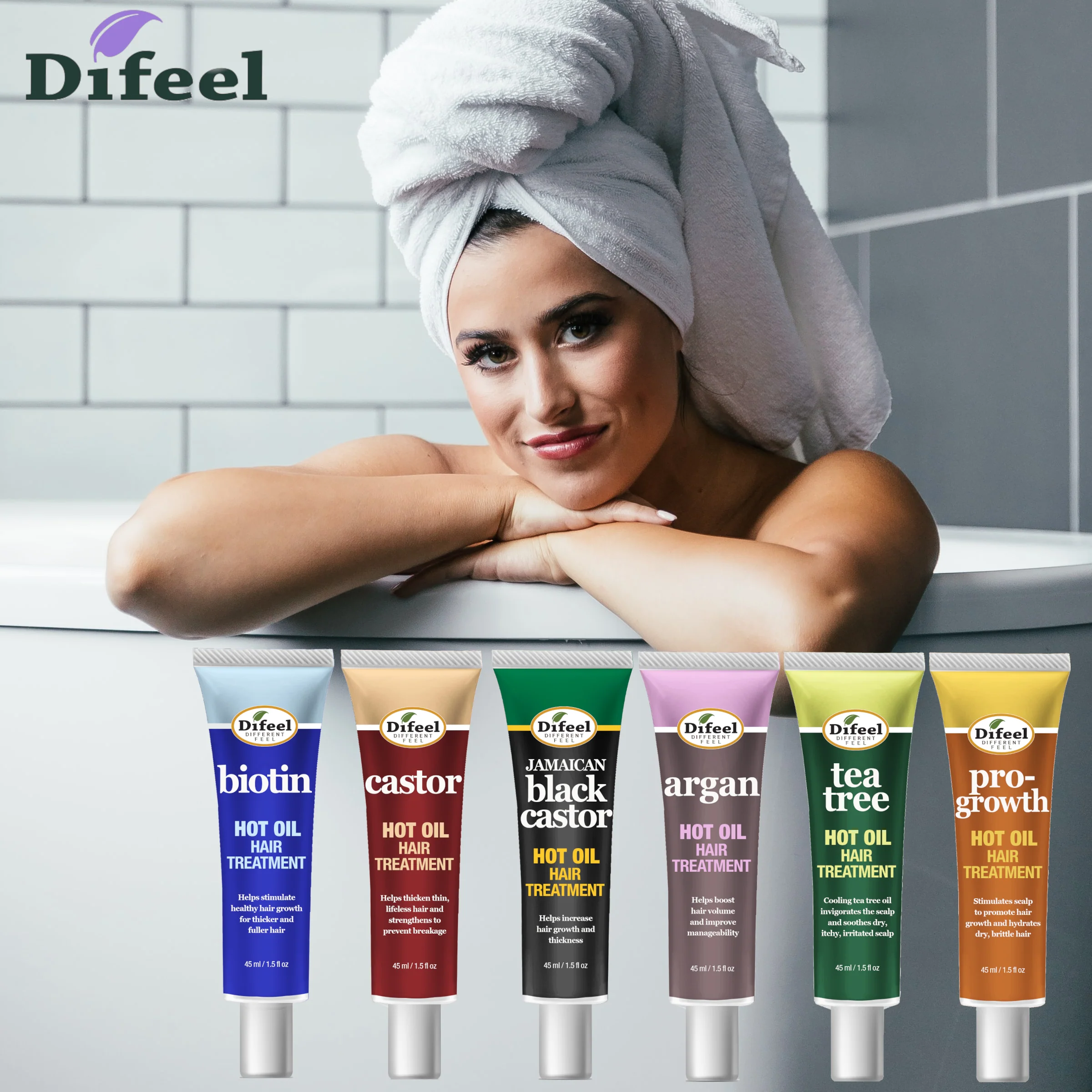 Difeel Hot Oil Hair Treatment with Biotin 1.5 oz. by difeel - find your natural beauty - Image 6