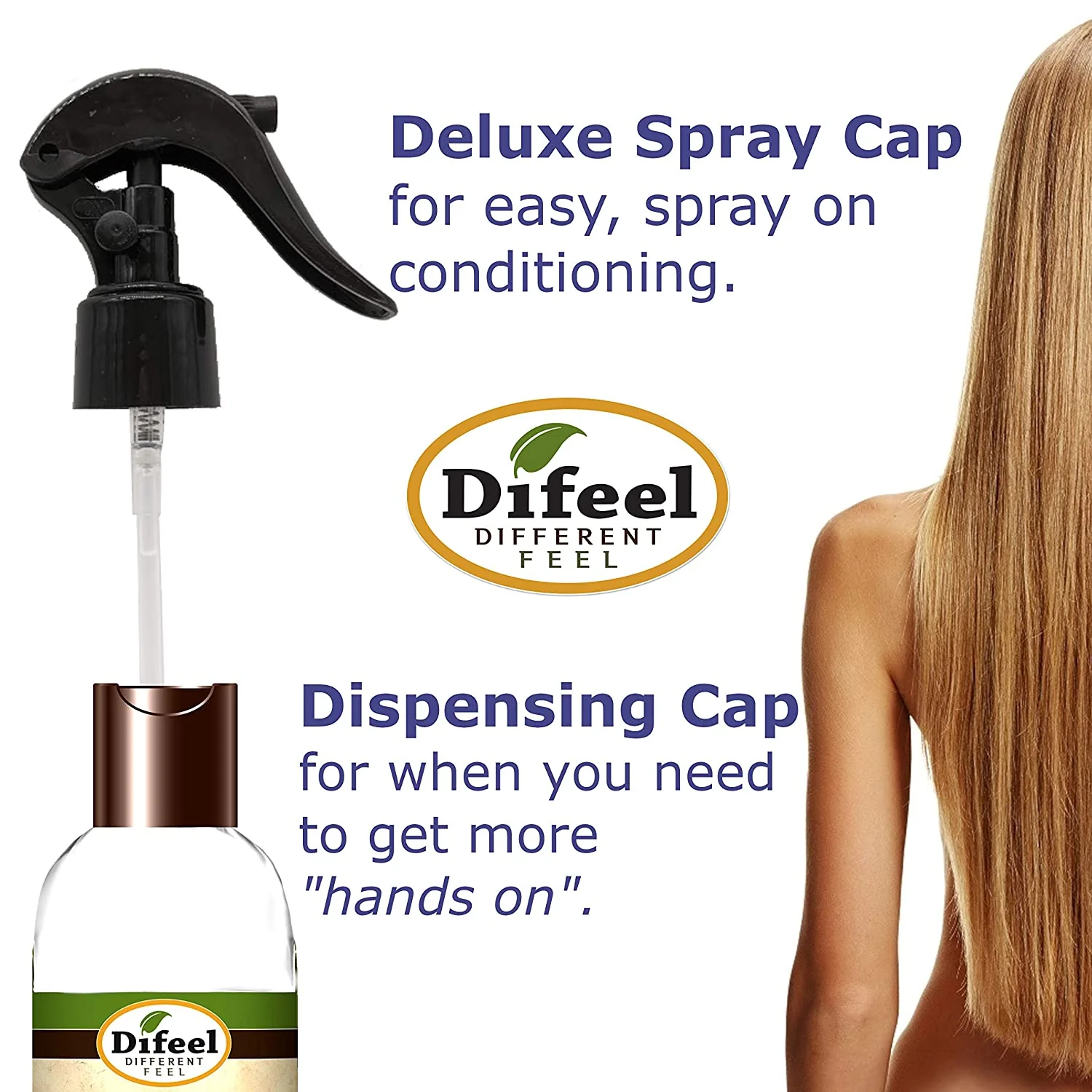 Difeel Volumize Leave in Conditioning Spray with 100% Pure Tea Tree Oil 6 oz. by difeel - find your natural beauty - Image 2
