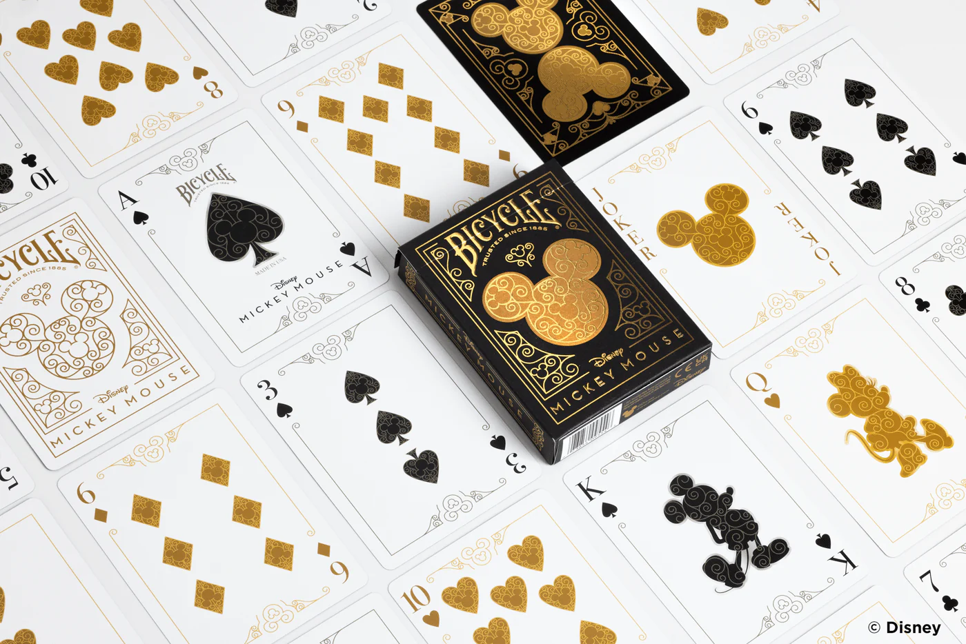 Disney Mickey Mouse inspired Black and Gold Playing Cards - Image 7