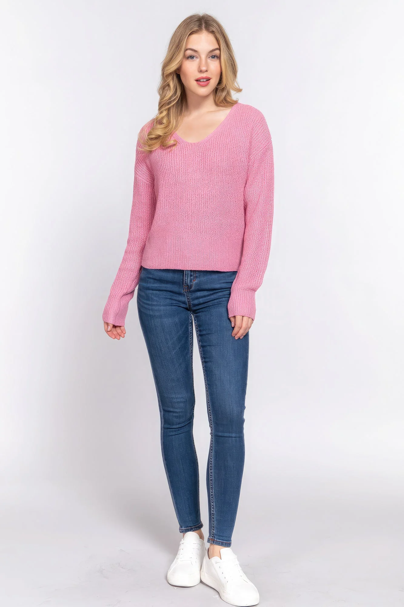 Dolman Slv Strappy Open Back Sweater - Image 2