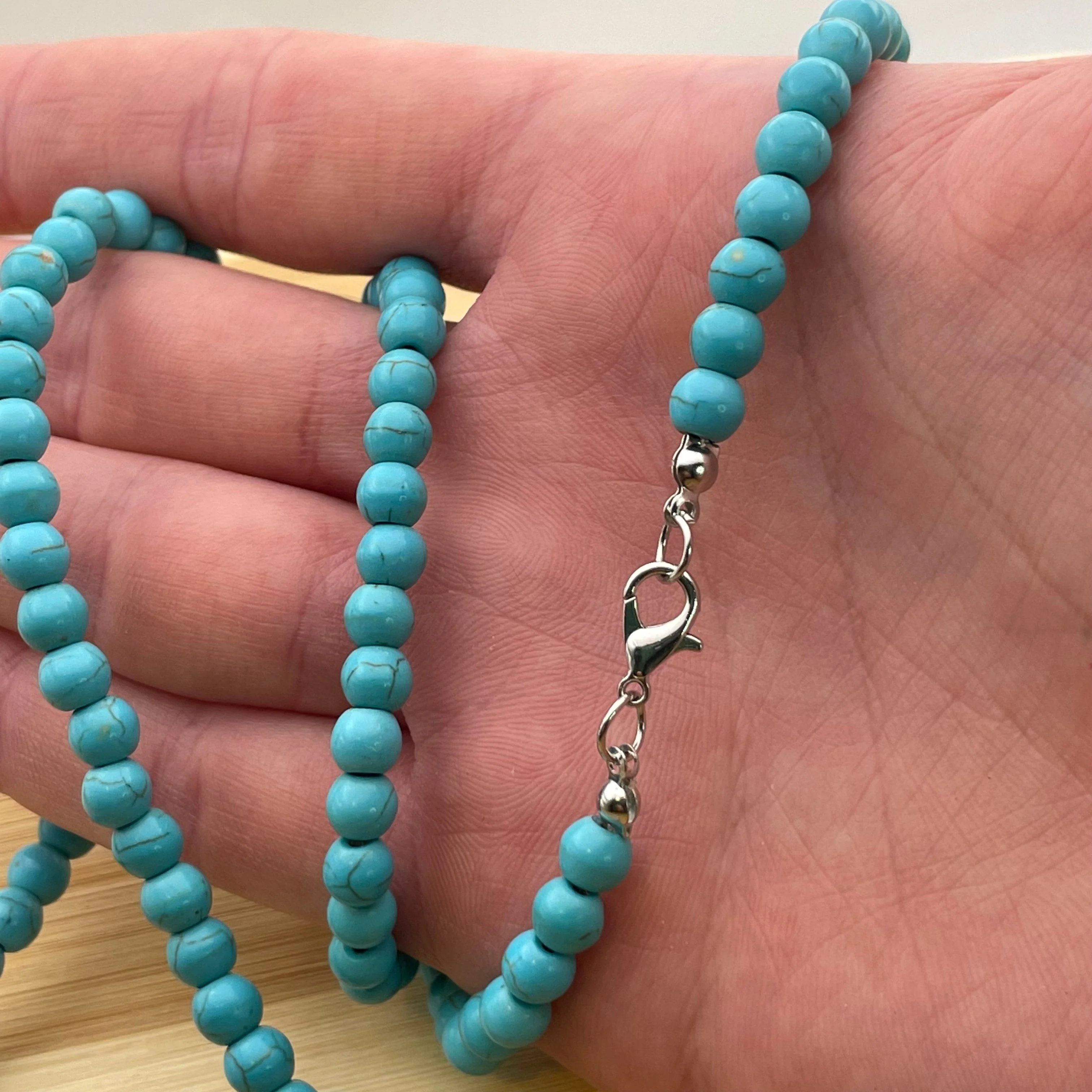 Donatello Gian Long 30 Inch Turquoise Ball Necklace by Donatello Gian - Image 2