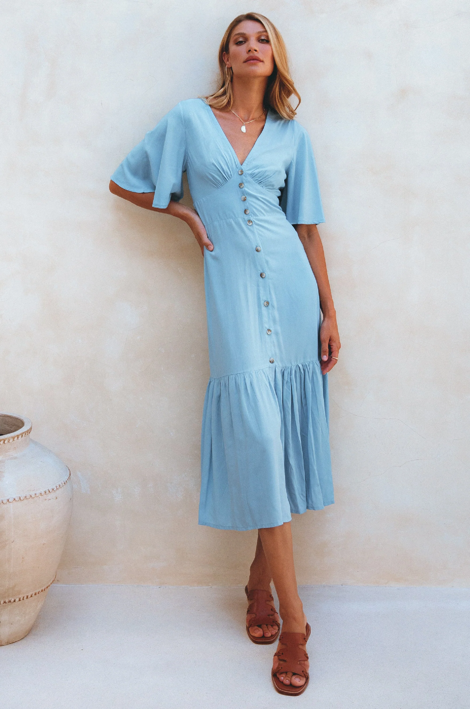 Donna Button Down Midi Dress by ELF - Image 12