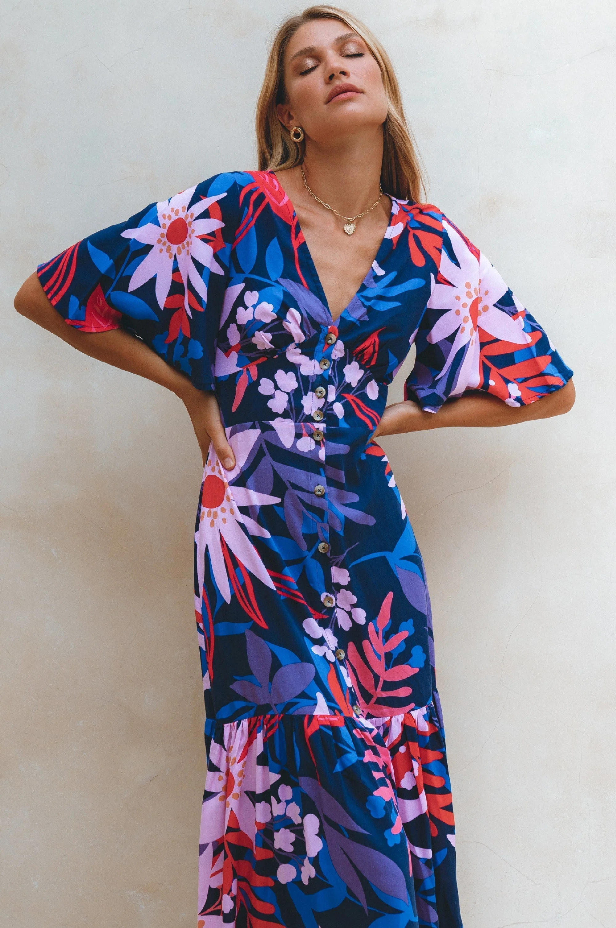 Donna Button Down Midi Dress by ELF - Image 2