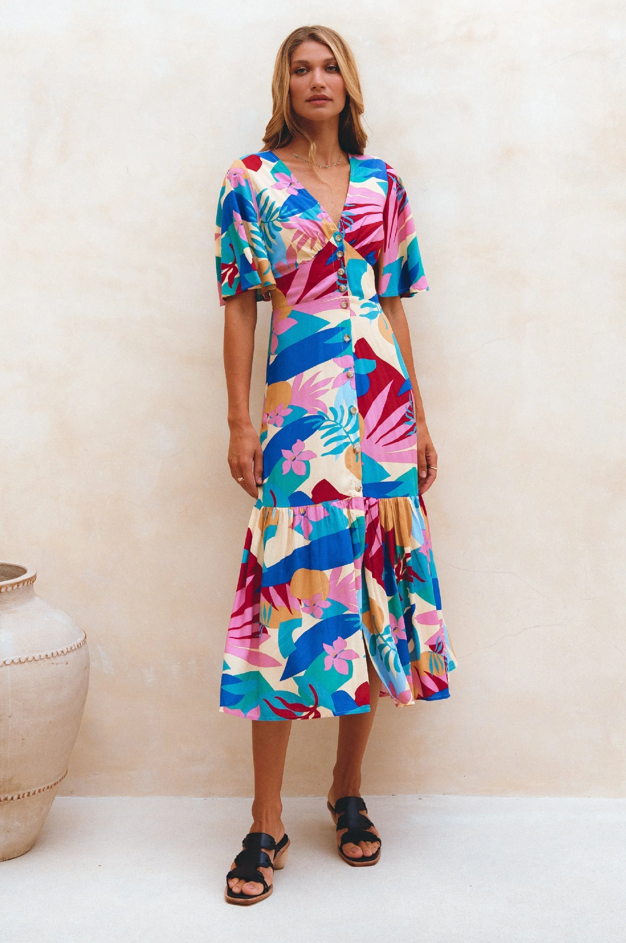 Donna Button Down Midi Dress by ELF - Image 23