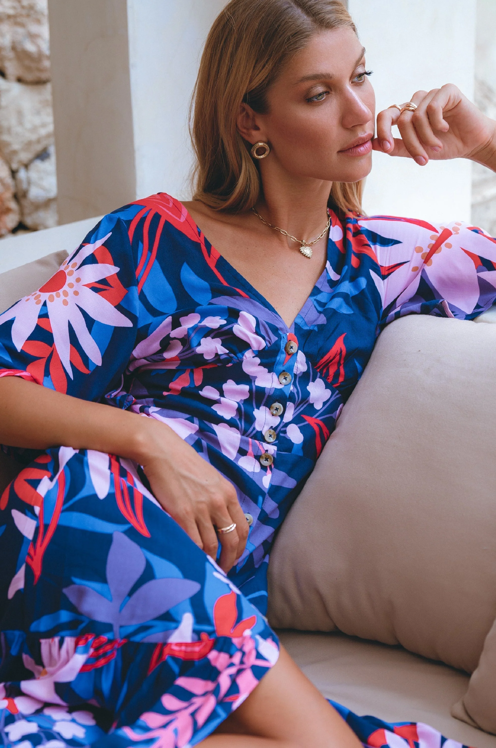 Donna Button Down Midi Dress by ELF - Image 9