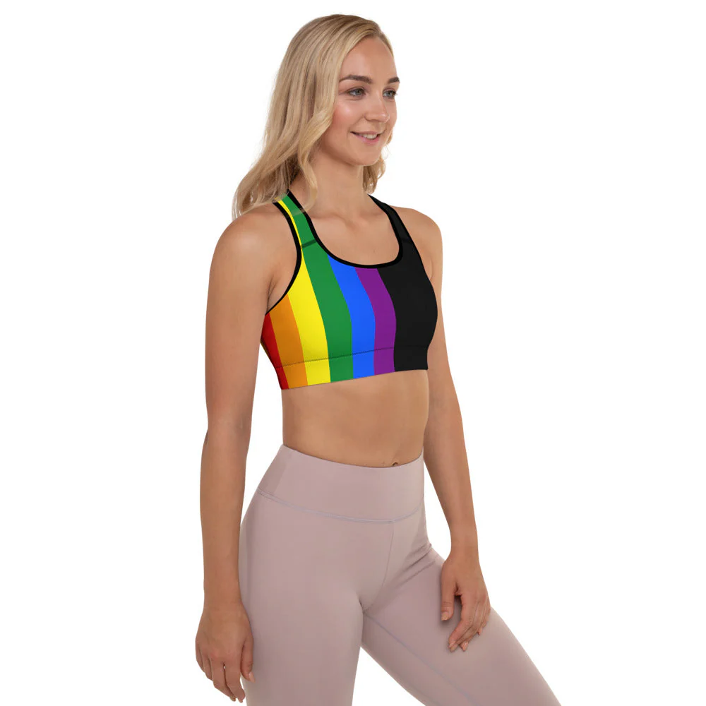 Don't Tread on Anyone LGBT Padded Sports Bra by Proud Libertarian - Image 3