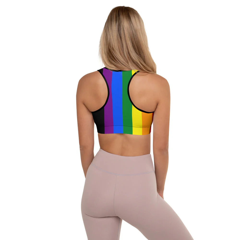 Don't Tread on Anyone LGBT Padded Sports Bra by Proud Libertarian - Image 4