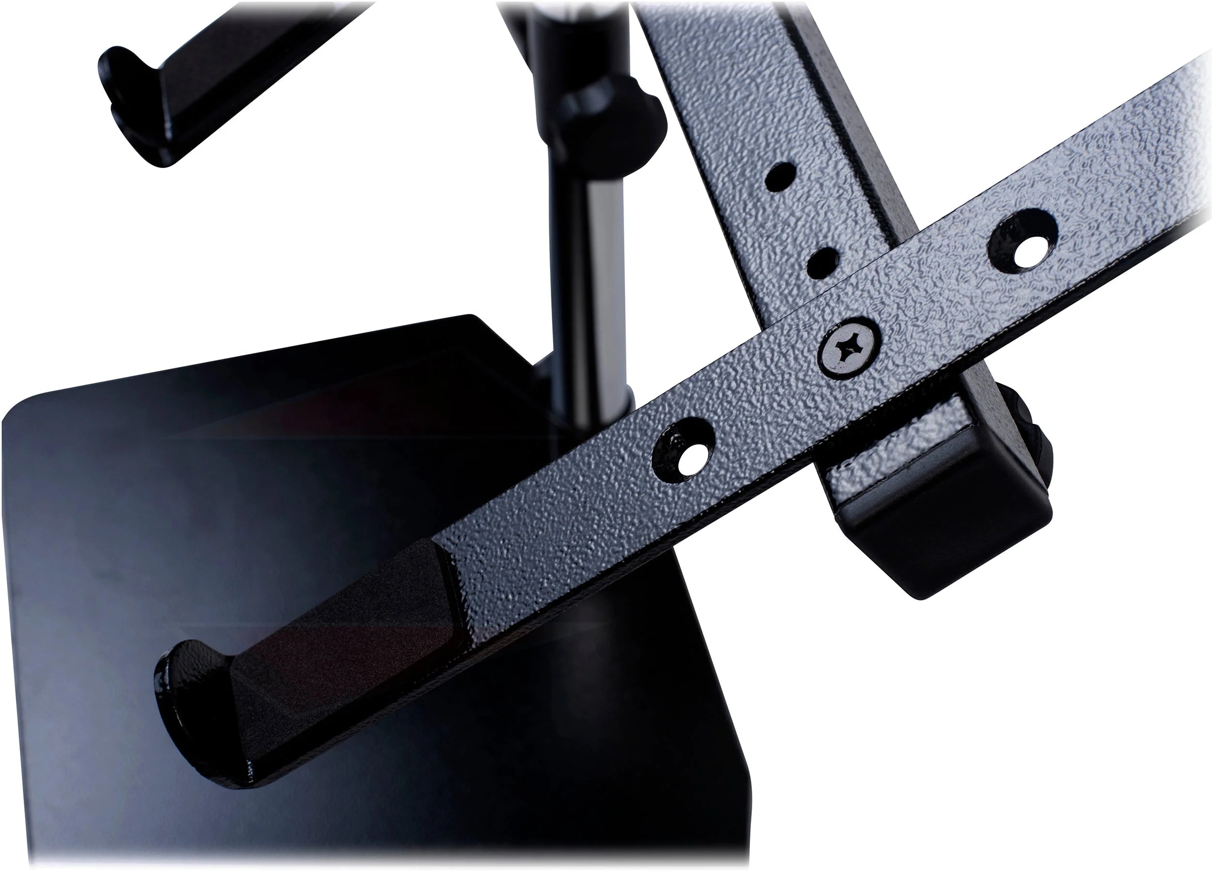 Double DJ Laptop Stand by FAT TOAD - 2 Tier PC Table Holder - Portable Computer Clamp Equipment Rack with Duel Mounts for Studio Mixers, Controllers by GeekStands.com - Image 2