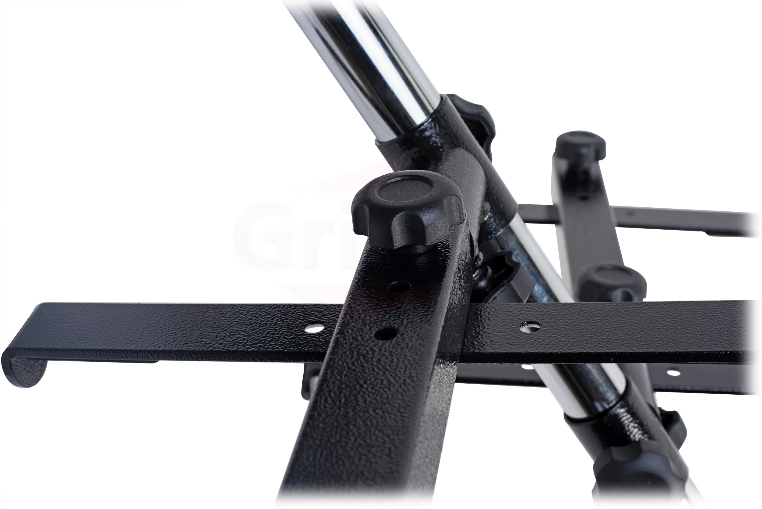Double DJ Laptop Stand by FAT TOAD - 2 Tier PC Table Holder - Portable Computer Clamp Equipment Rack with Duel Mounts for Studio Mixers, Controllers by GeekStands.com - Image 5