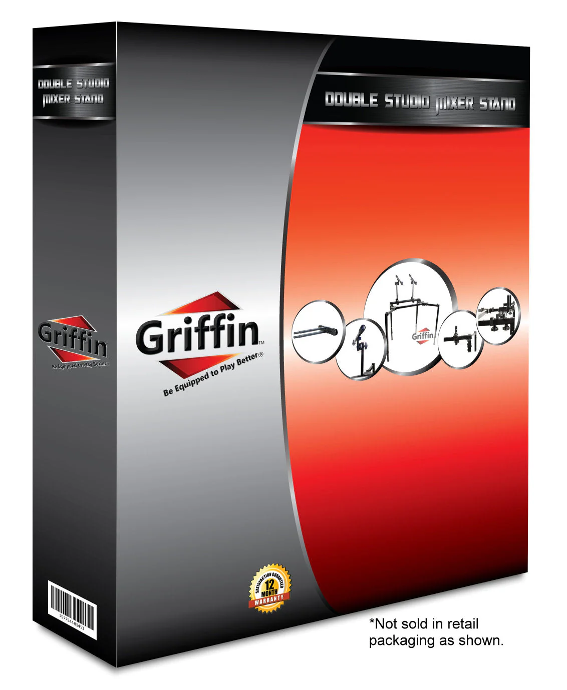 Double Piano Keyboard & Laptop Stand by GRIFFIN - 2 Tier/Dual Portable Studio Mixer Rack for Turntables, DJ Coffins, Speakers, Digital Music Gear by GeekStands.com - Image 12