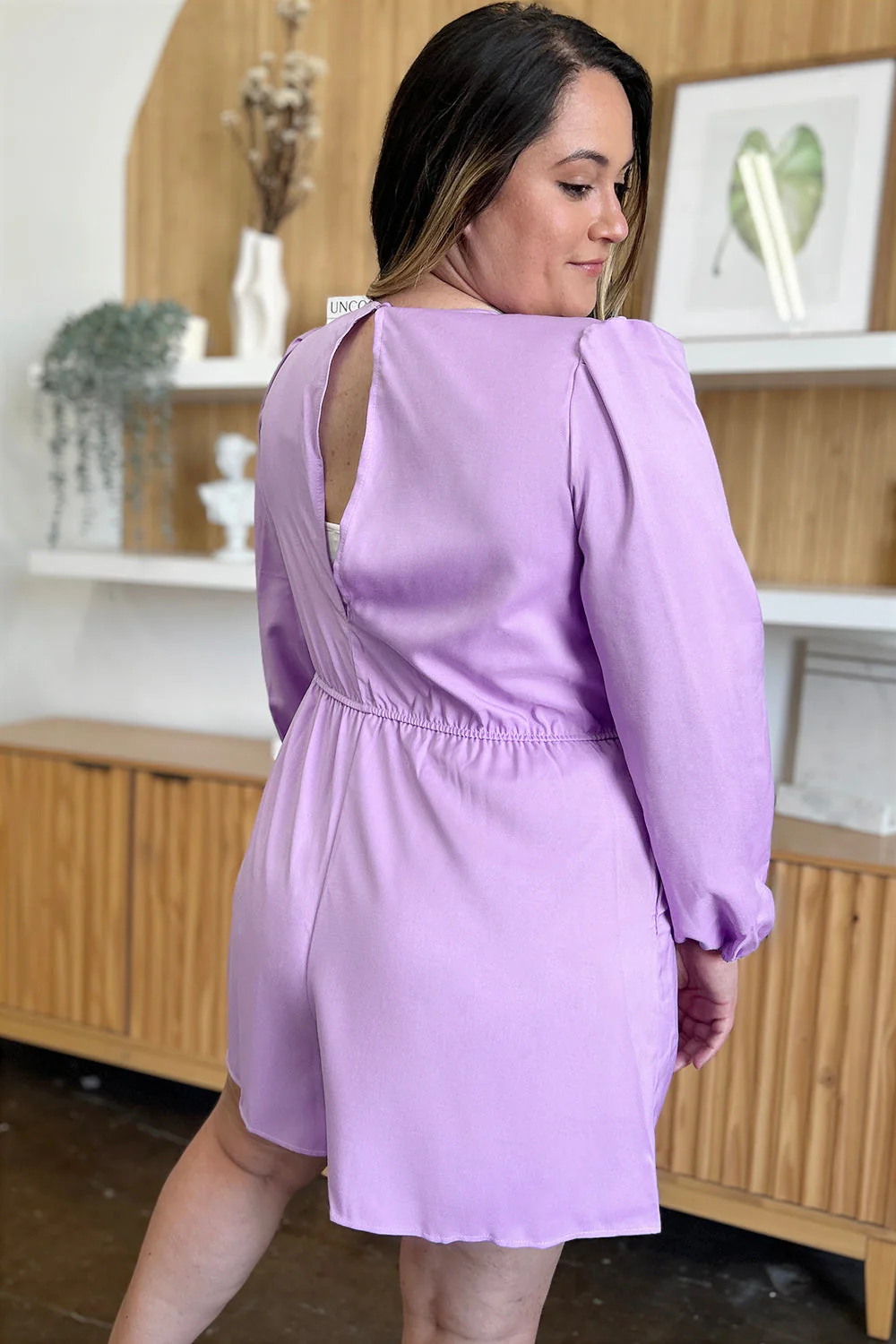 Double Take Full Size Drawstring Long Sleeve Romper - Image 7
