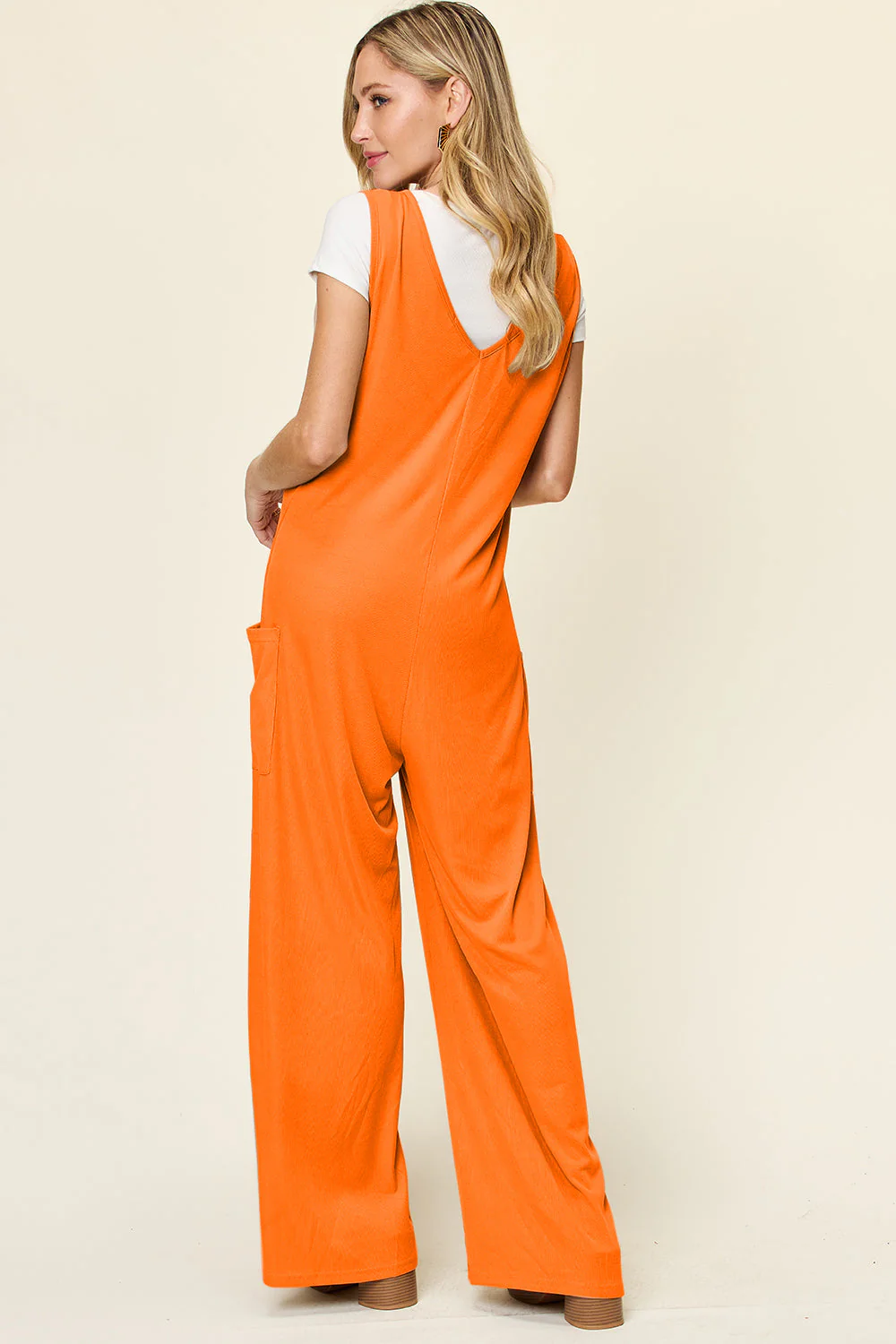 Double Take Full Size Sleeveless Wide Leg Jumpsuit with Pockets - Image 18