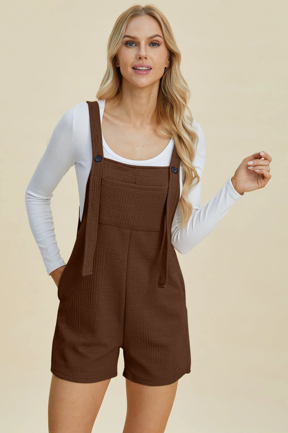 Double Take Full Size Texture Sleeveless Romper - Image 21