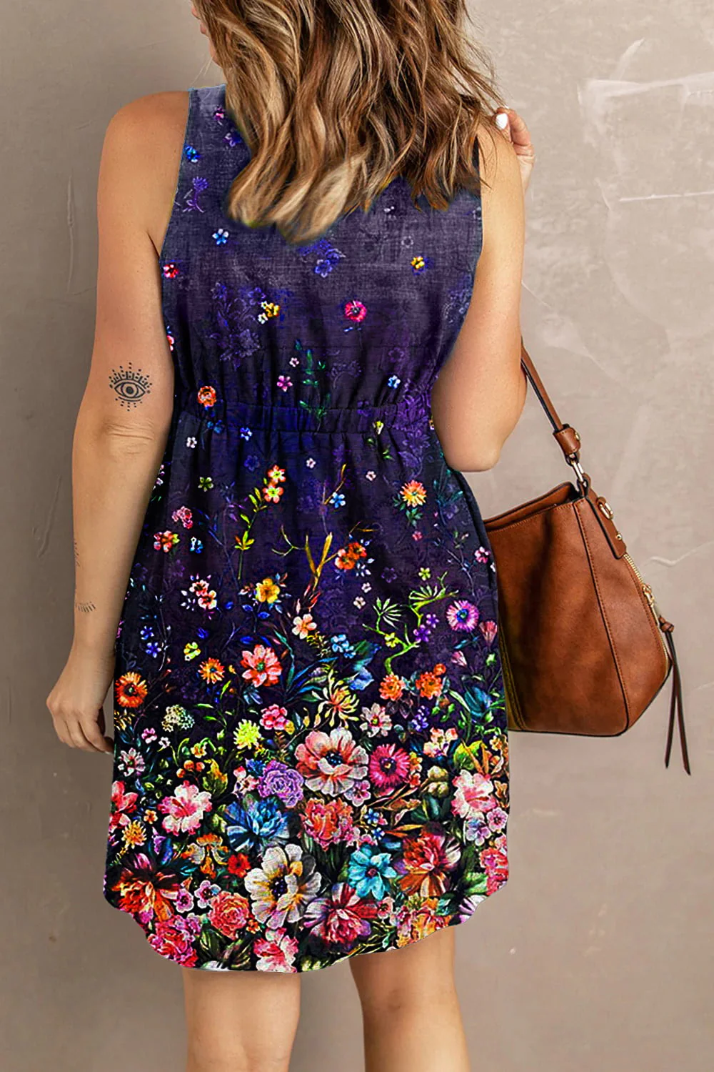 Double Take Scoop Neck Buttoned Sleeveless Magic Dress with Pockets - Image 18