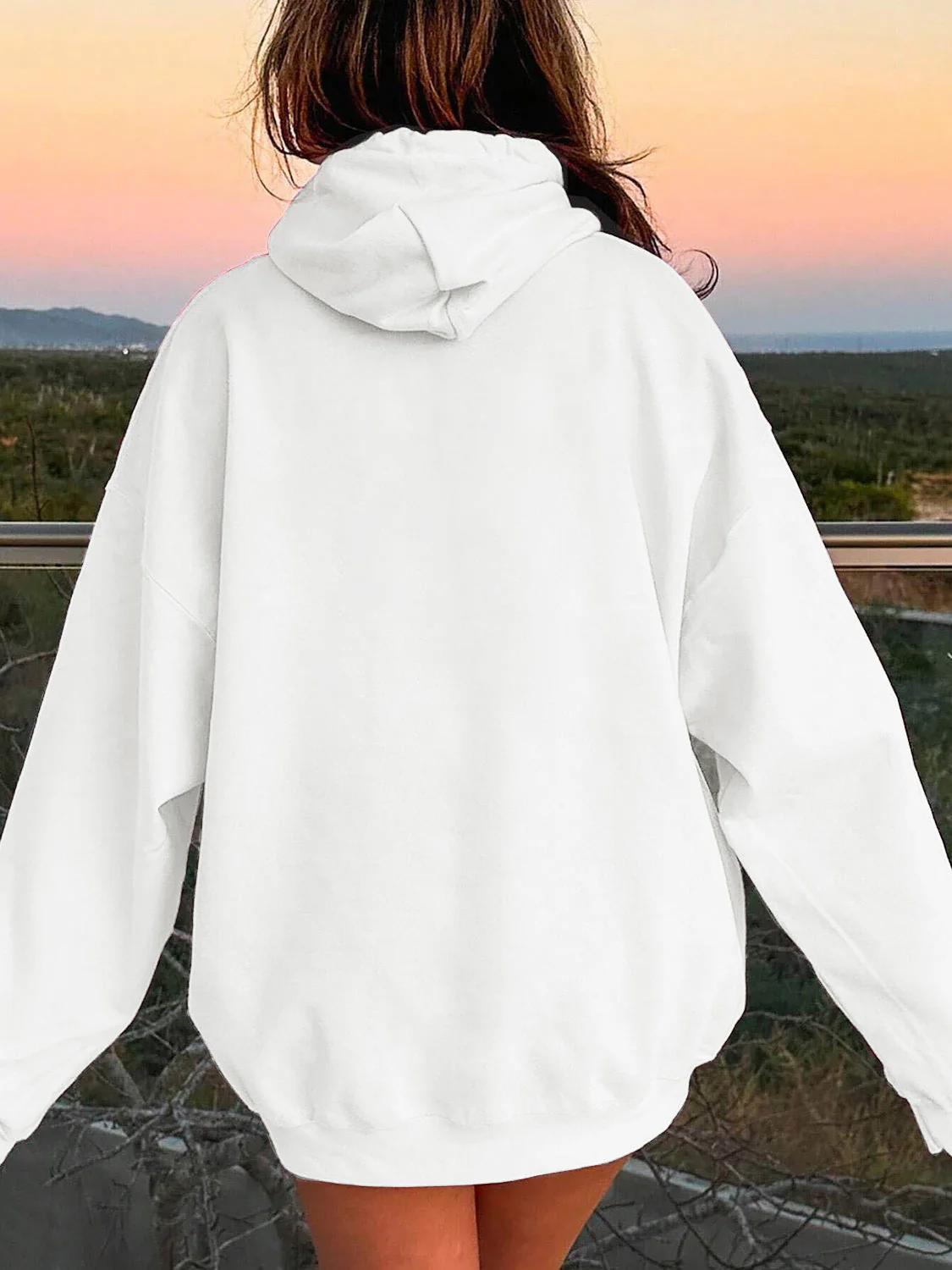 Drawstring Dropped Shoulder Hoodie - Image 10
