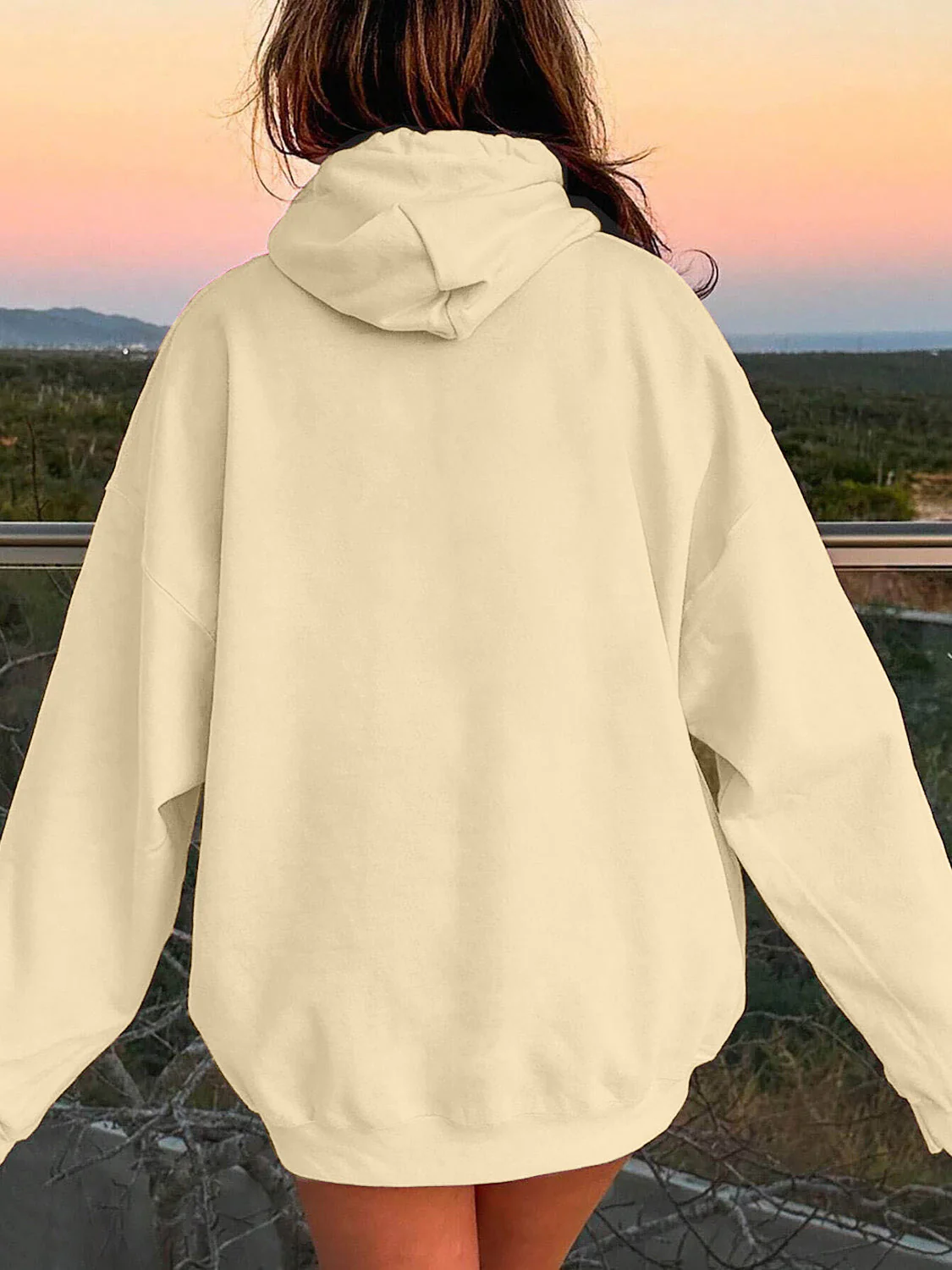 Drawstring Dropped Shoulder Hoodie - Image 17