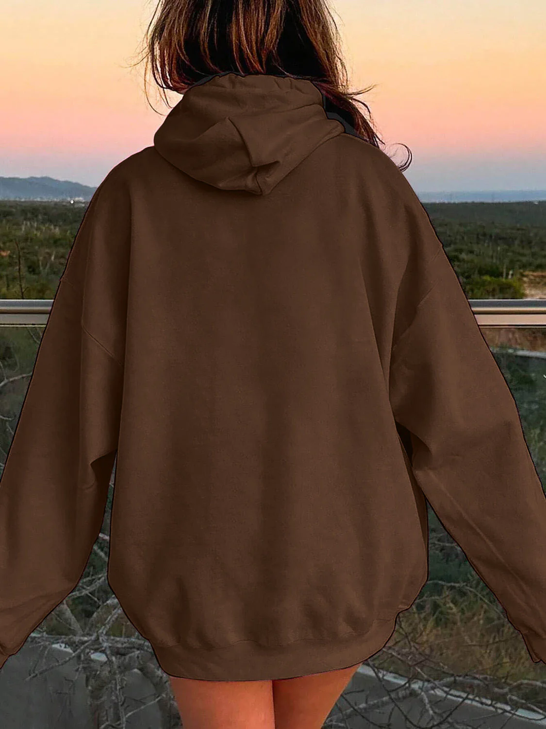 Drawstring Dropped Shoulder Hoodie - Image 20