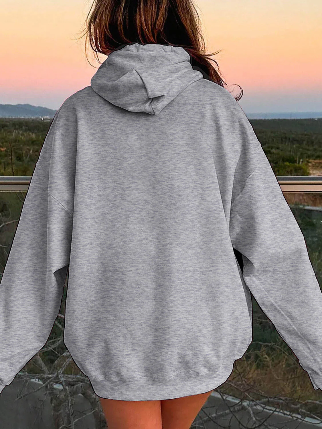 Drawstring Dropped Shoulder Hoodie - Image 23