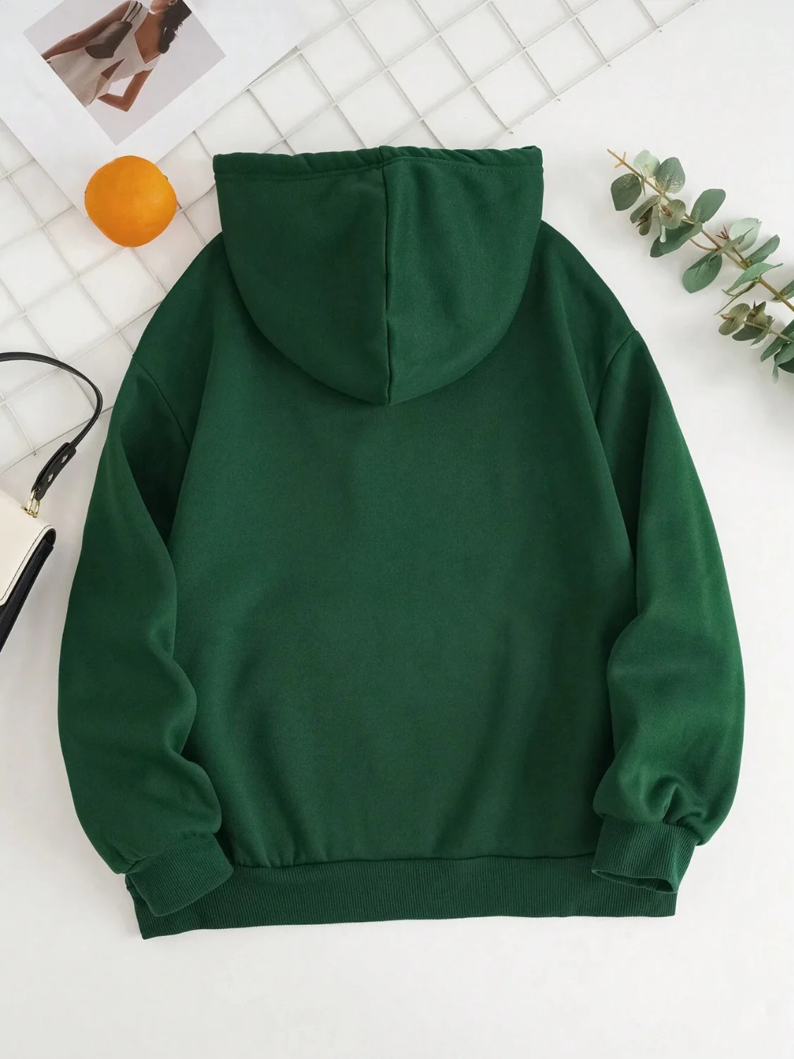 Drawstring Dropped Shoulder Hoodie - Image 29