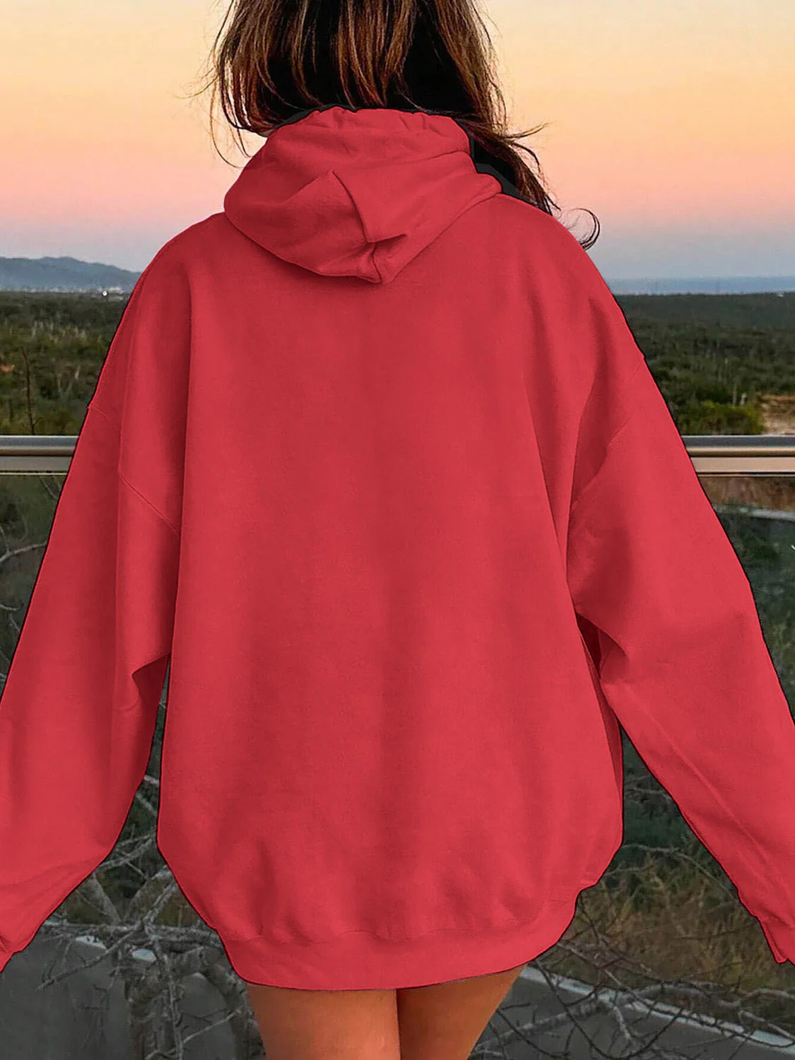 Drawstring Dropped Shoulder Hoodie - Image 31