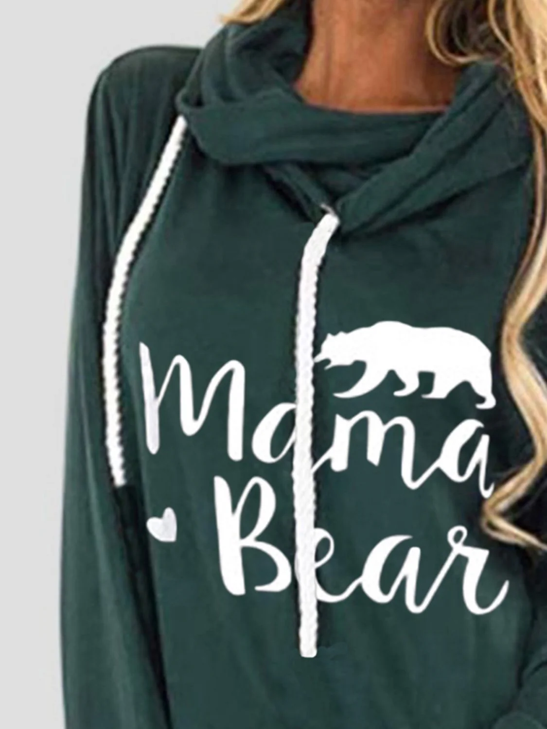 Drawstring Letter Graphic Long Sleeve Hoodie - Image 10
