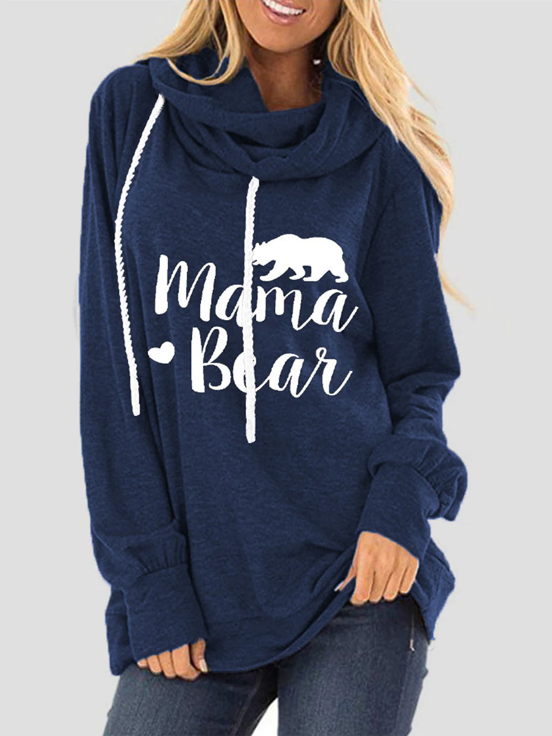 Drawstring Letter Graphic Long Sleeve Hoodie - Image 14