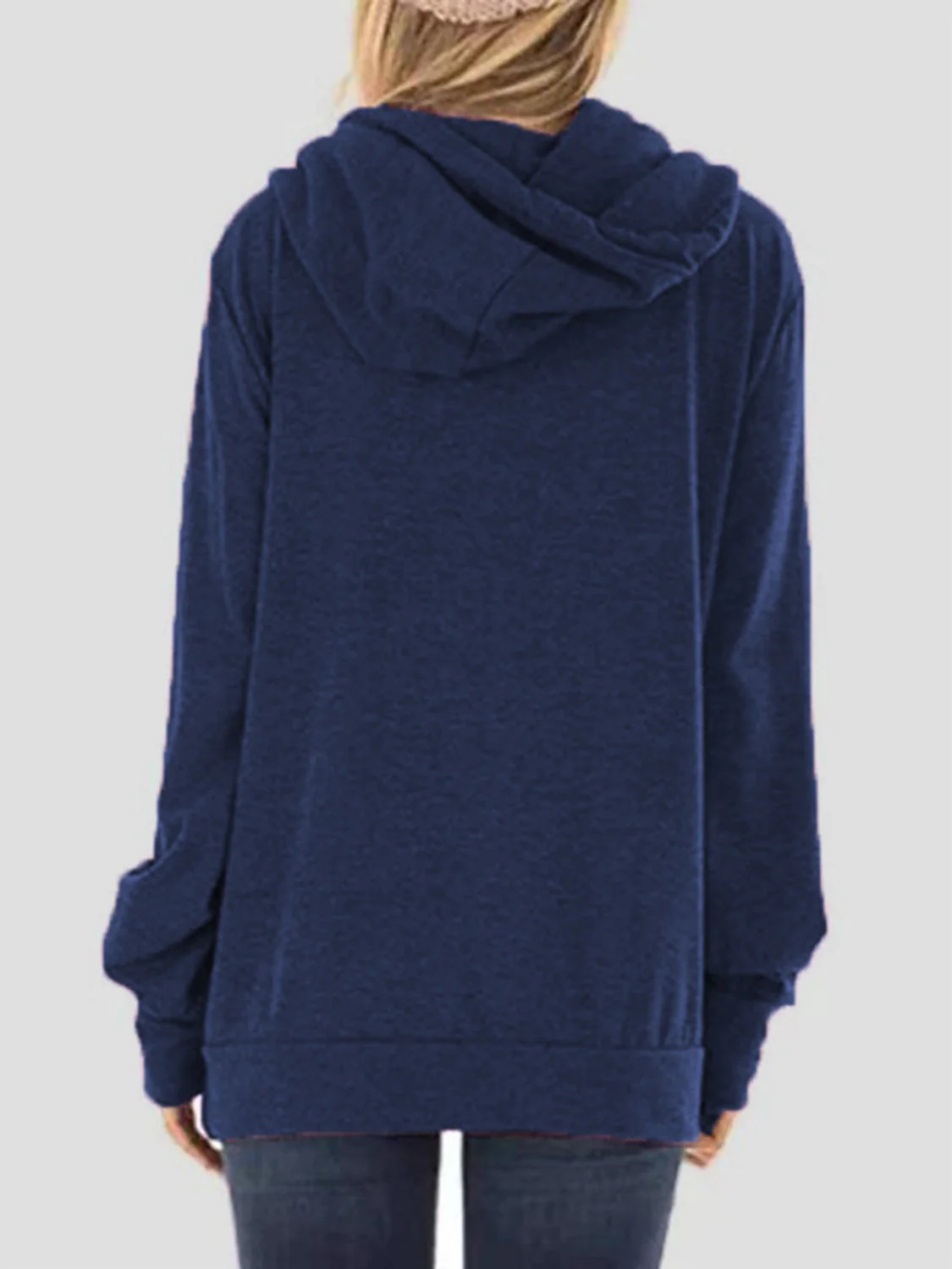 Drawstring Letter Graphic Long Sleeve Hoodie - Image 16