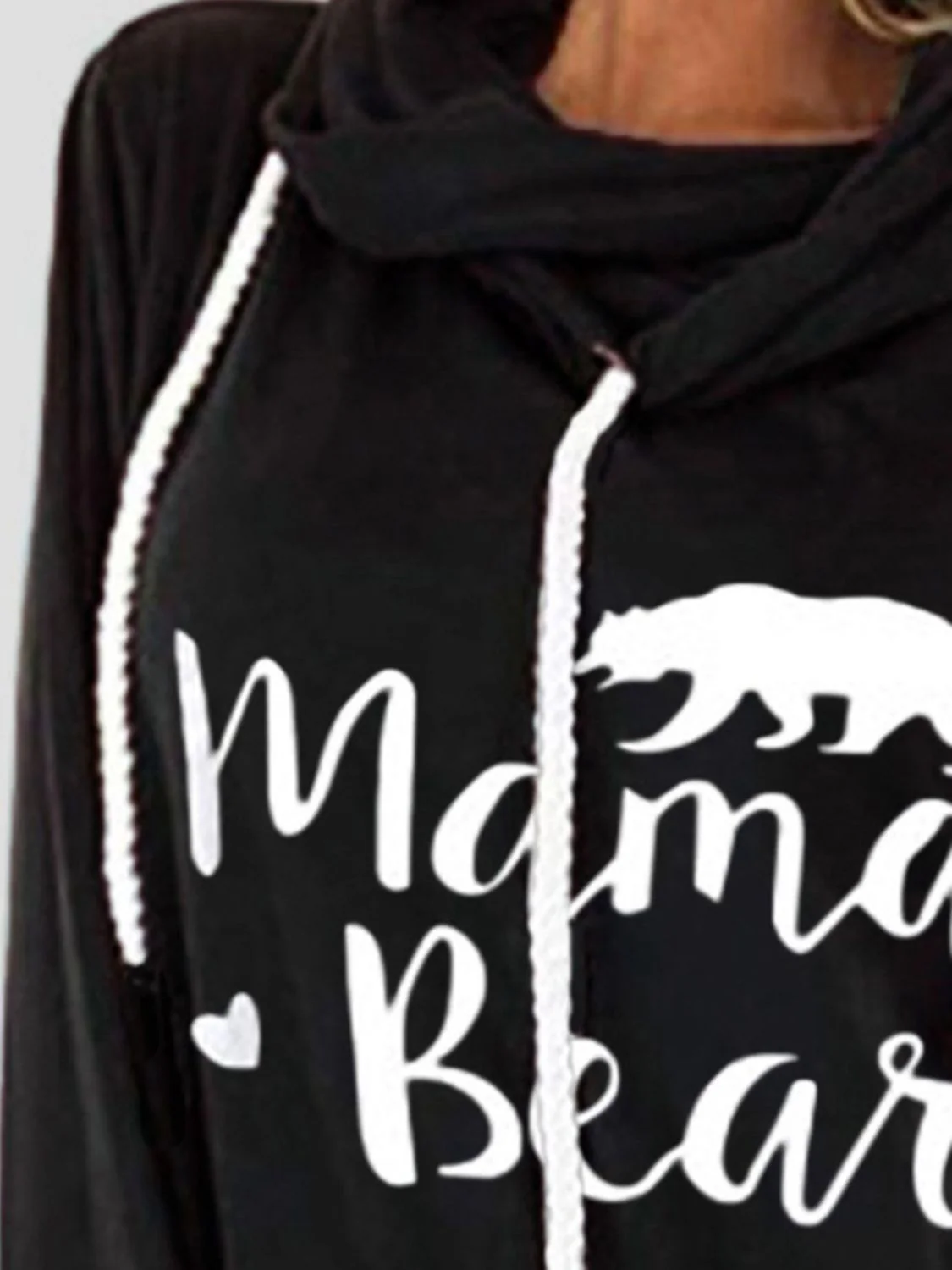 Drawstring Letter Graphic Long Sleeve Hoodie - Image 7