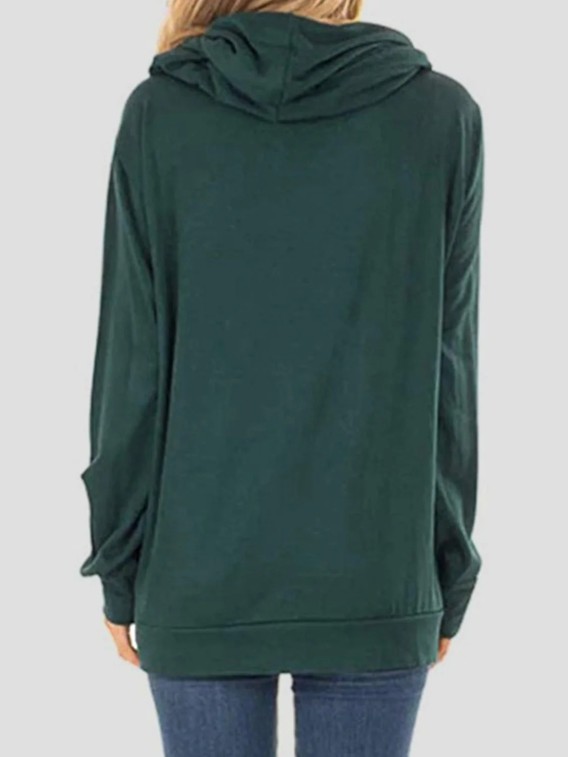 Drawstring Letter Graphic Long Sleeve Hoodie - Image 9
