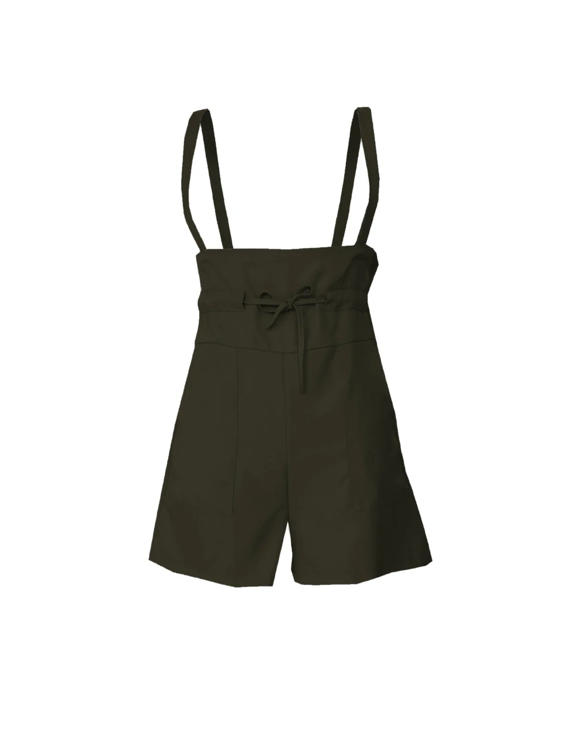 Drawstring Wide Strap Overalls with Pockets - Image 13