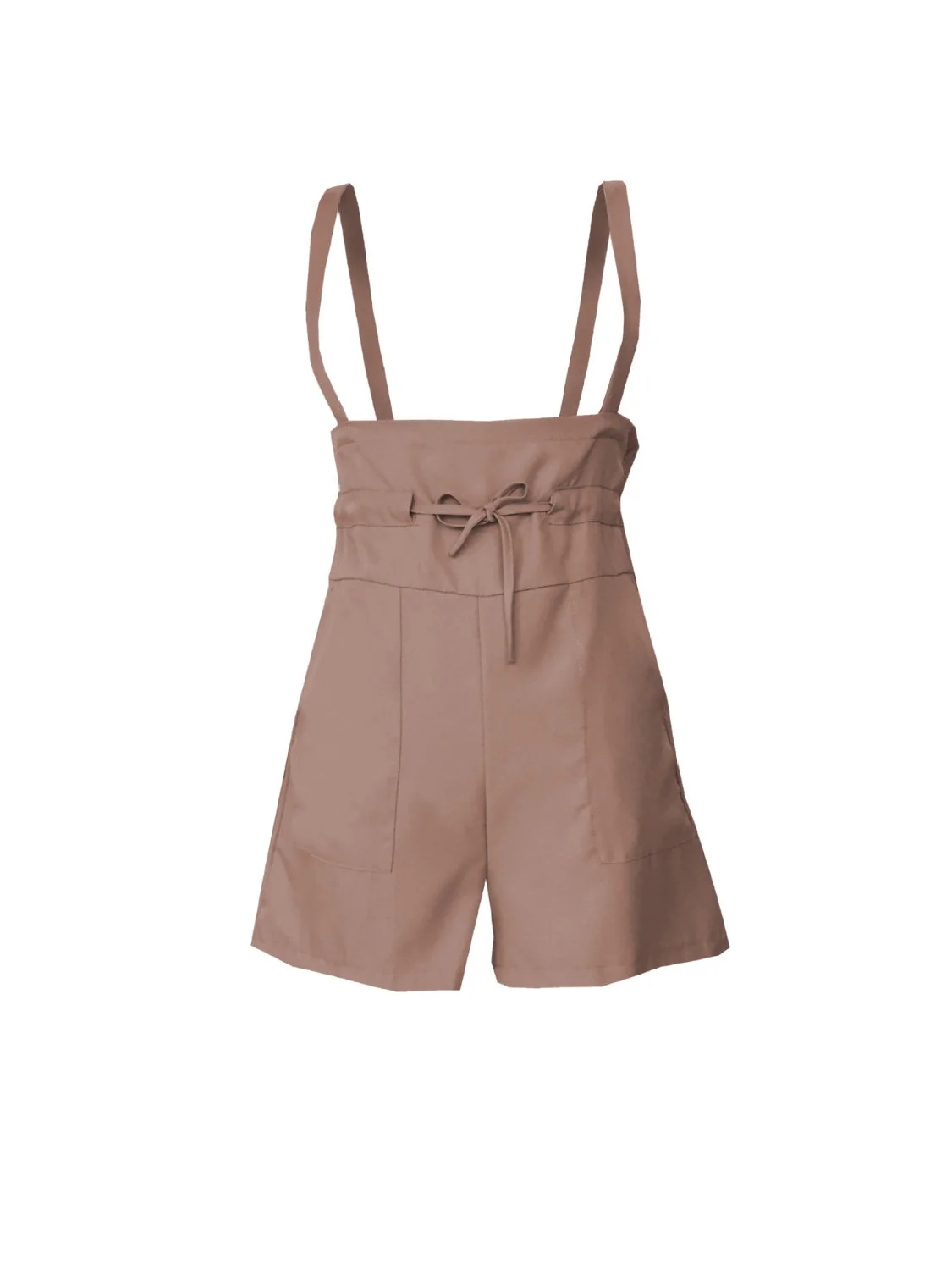 Drawstring Wide Strap Overalls with Pockets - Image 5