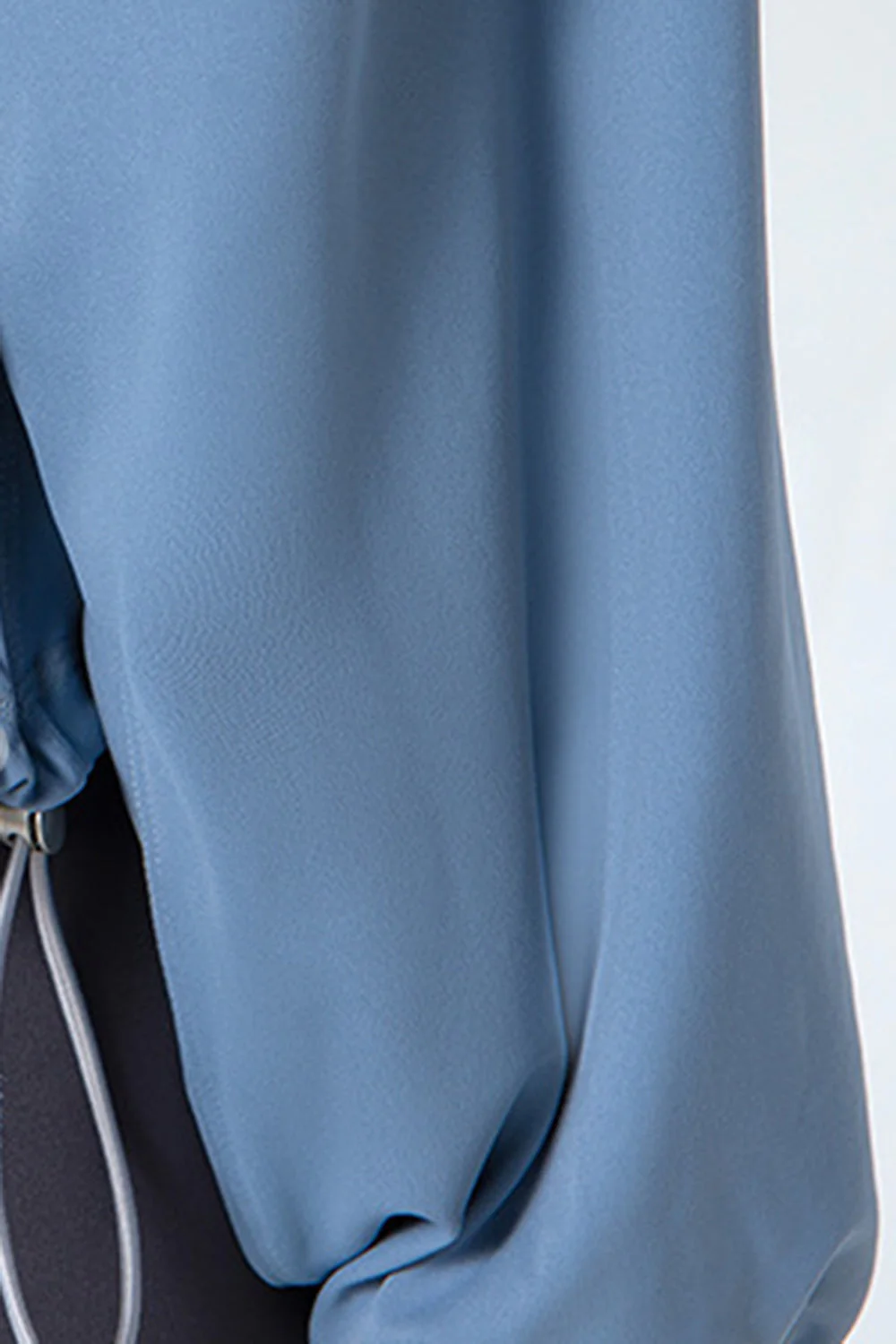 Drawstring Zip Up Dropped Shoulder Active Outerwear - Image 9