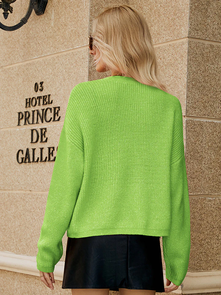Dropped Shoulder Button Up Cardigan - Image 7