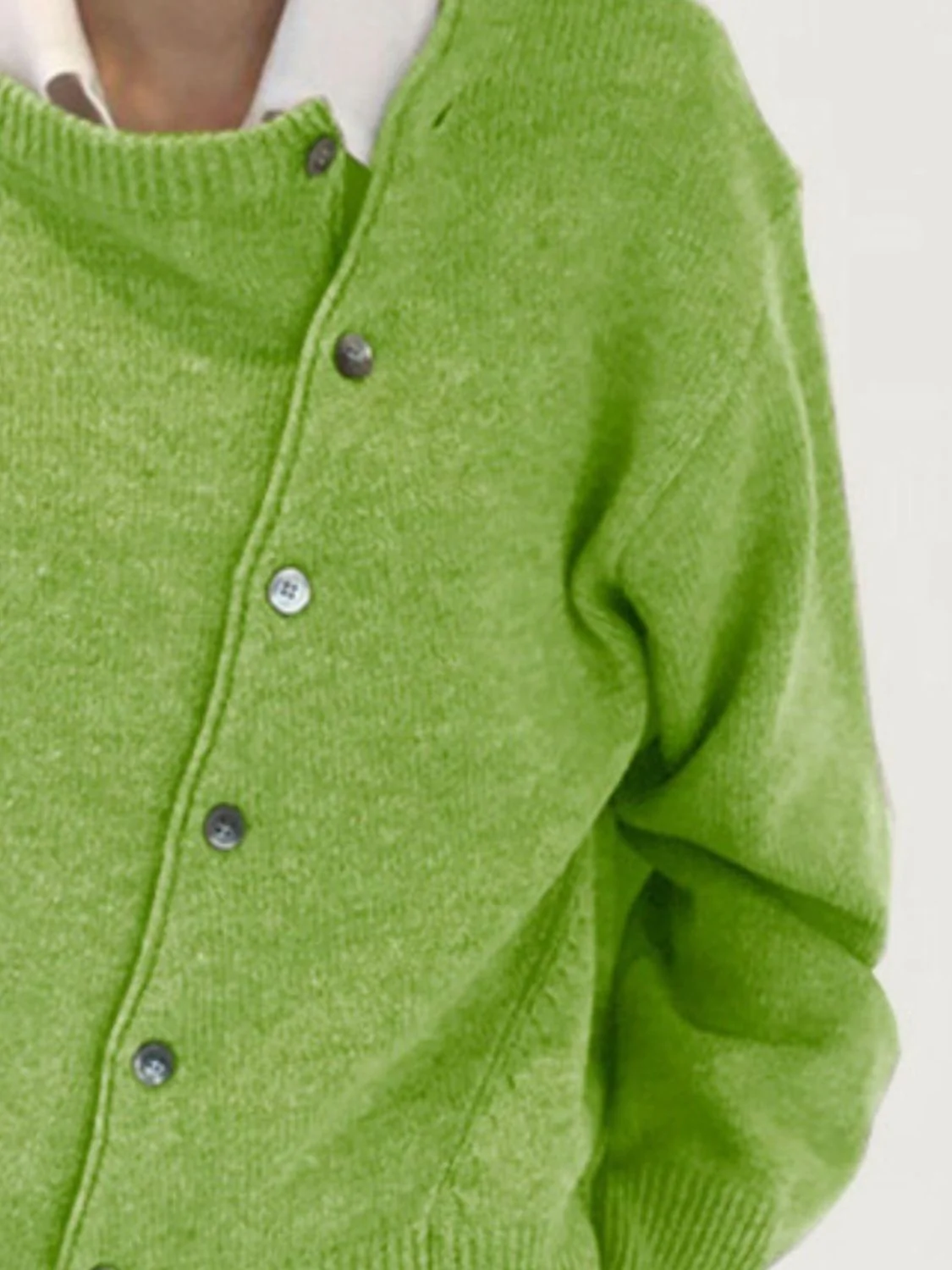 Dropped Shoulder Buttoned Cardigan - Image 11