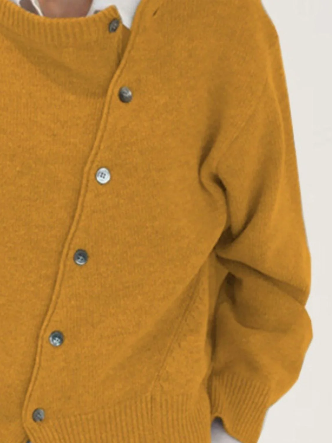 Dropped Shoulder Buttoned Cardigan - Image 8