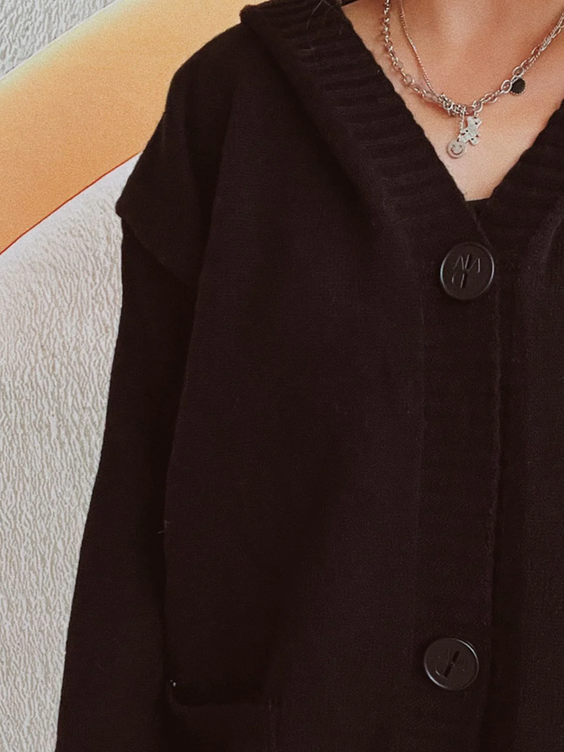 Dropped Shoulder Long Sleeve Hooded Cardigan - Image 17