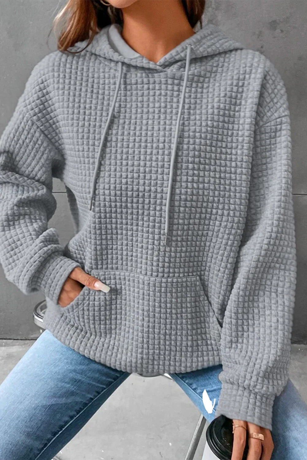 Dropped Shoulder Pocketed Hoodie - Image 11