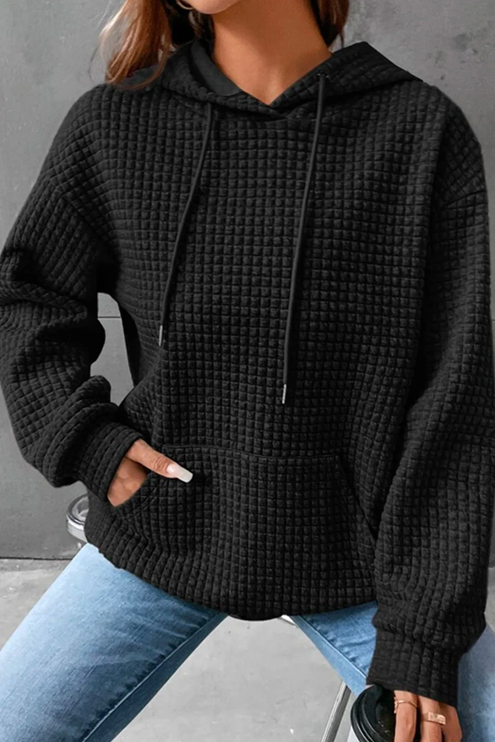 Dropped Shoulder Pocketed Hoodie - Image 13