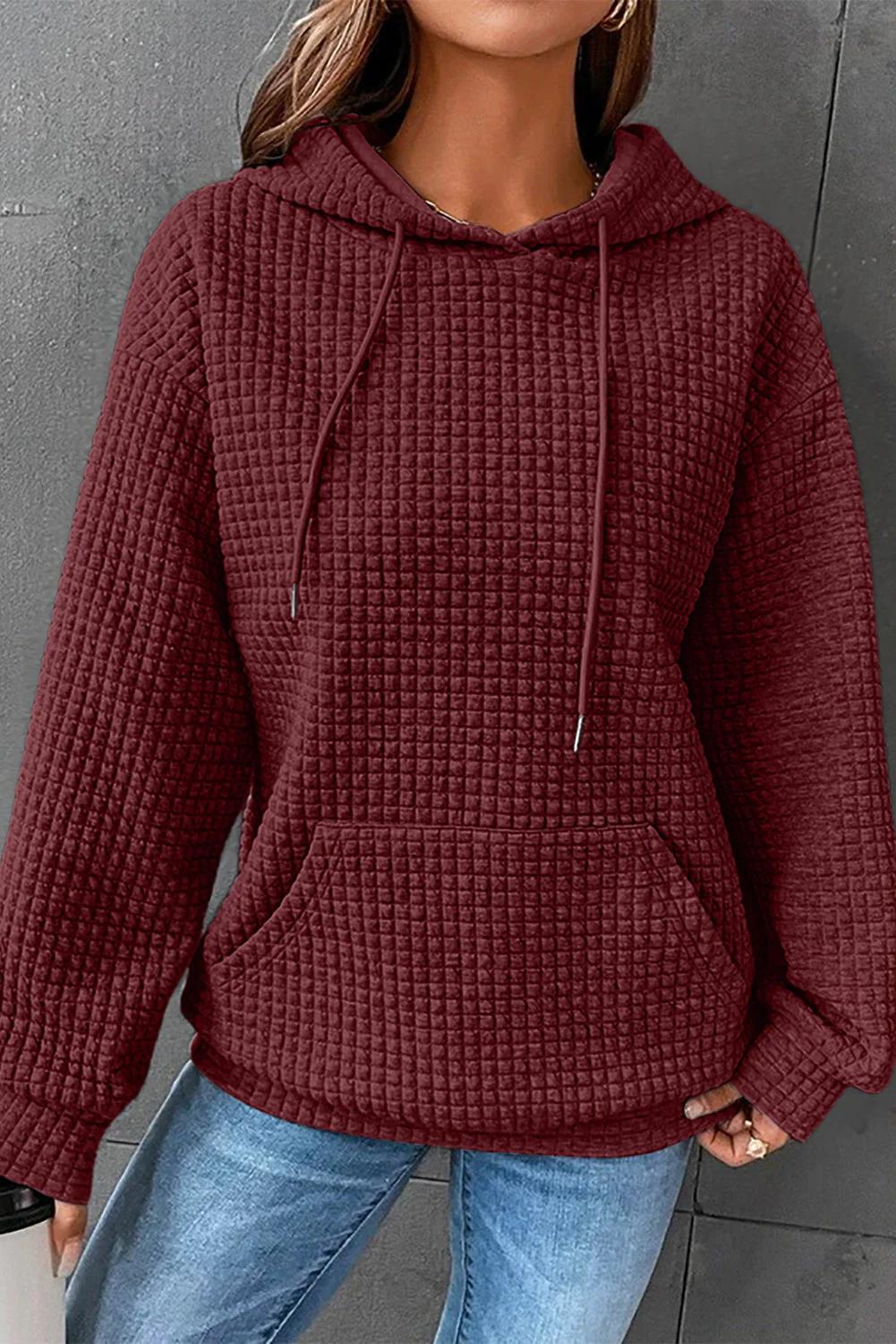 Dropped Shoulder Pocketed Hoodie - Image 15