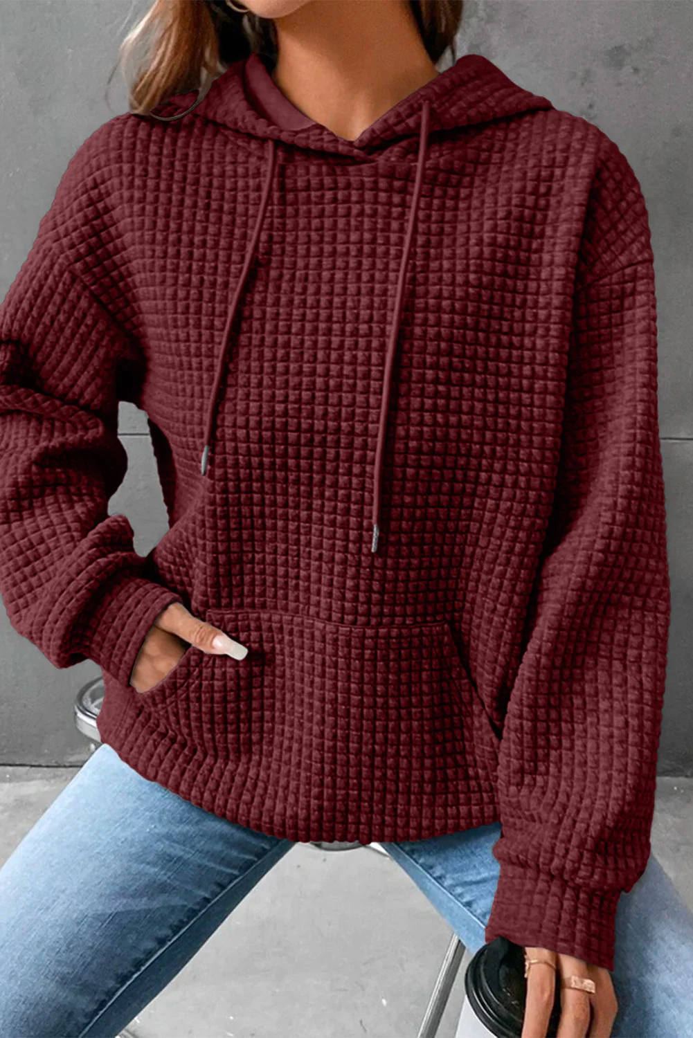 Dropped Shoulder Pocketed Hoodie - Image 16