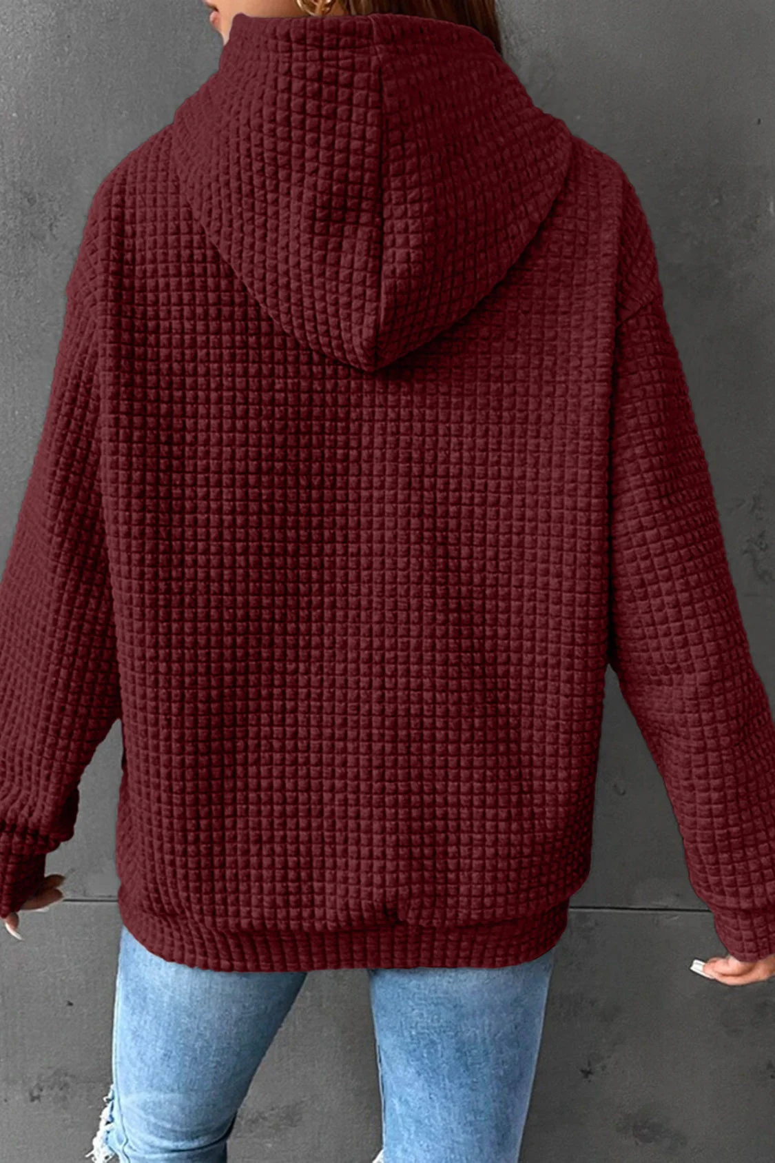 Dropped Shoulder Pocketed Hoodie - Image 17