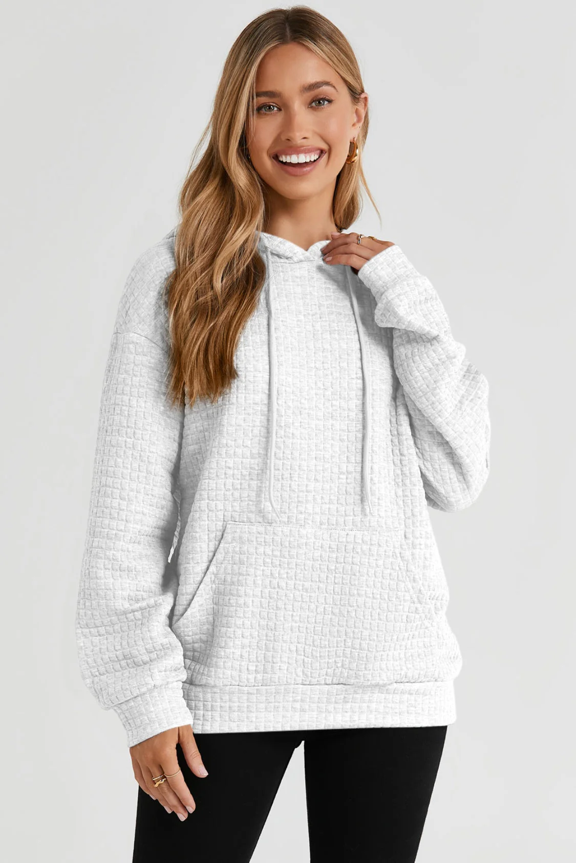 Dropped Shoulder Pocketed Hoodie - Image 3