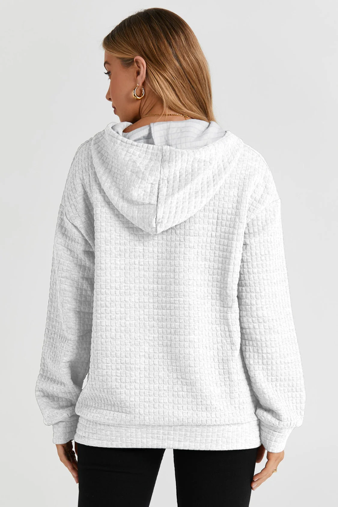 Dropped Shoulder Pocketed Hoodie - Image 4
