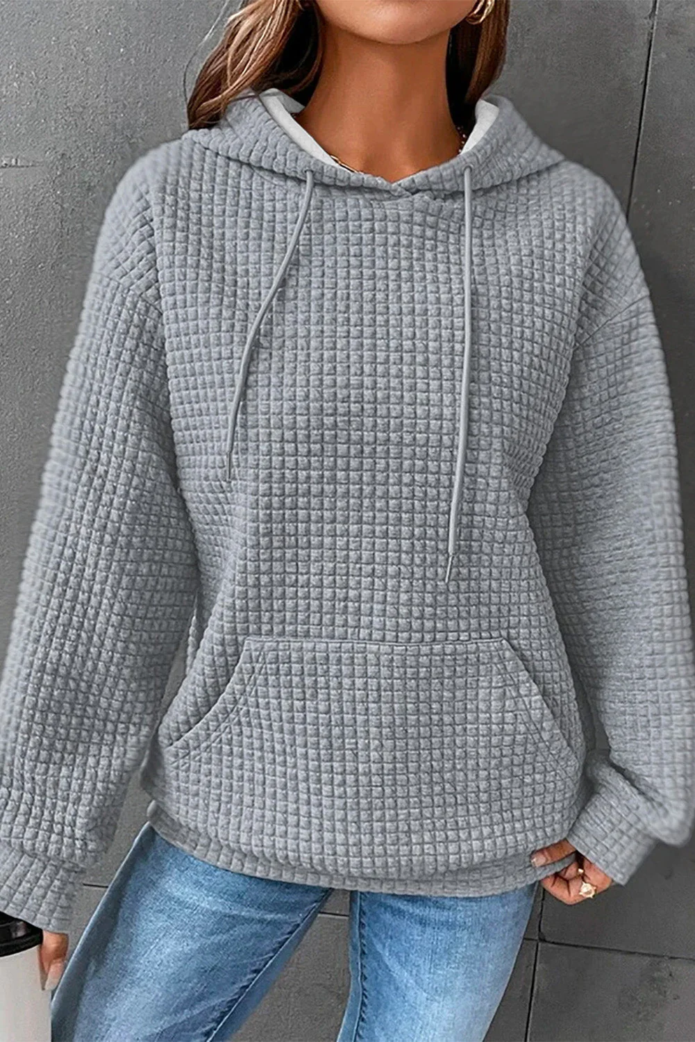 Dropped Shoulder Pocketed Hoodie - Image 9