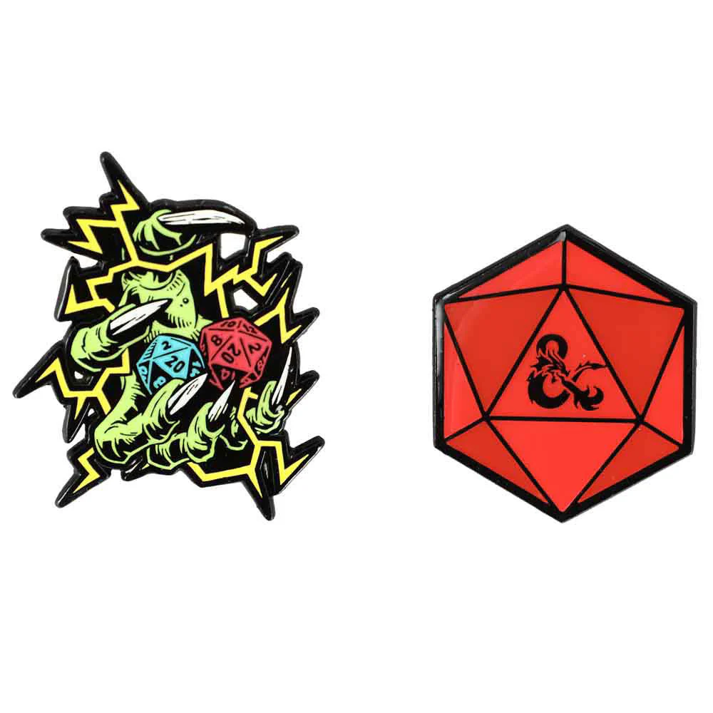 Dungeons & Dragons Lapel Pins & Lanyard Dice Box Set - Image 3