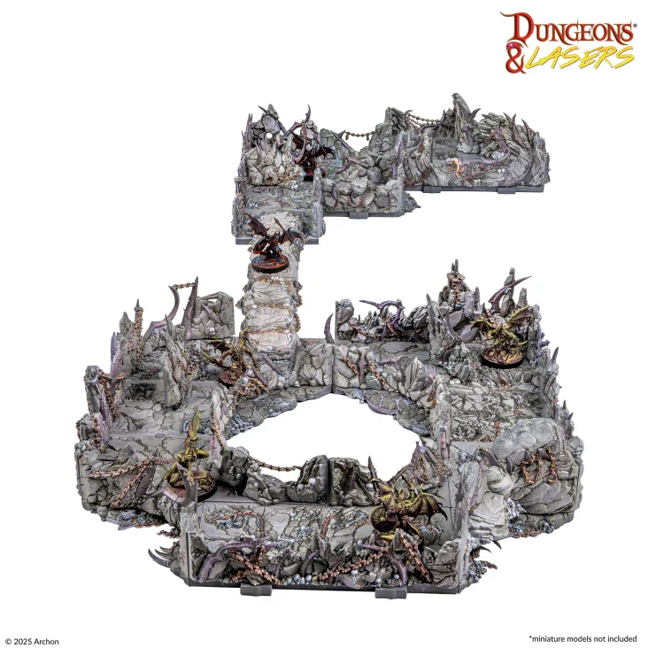 Dungeons & Lasers: Caves Series - Demonic Caves Pre-Painted Prismacast Terrain - Image 2