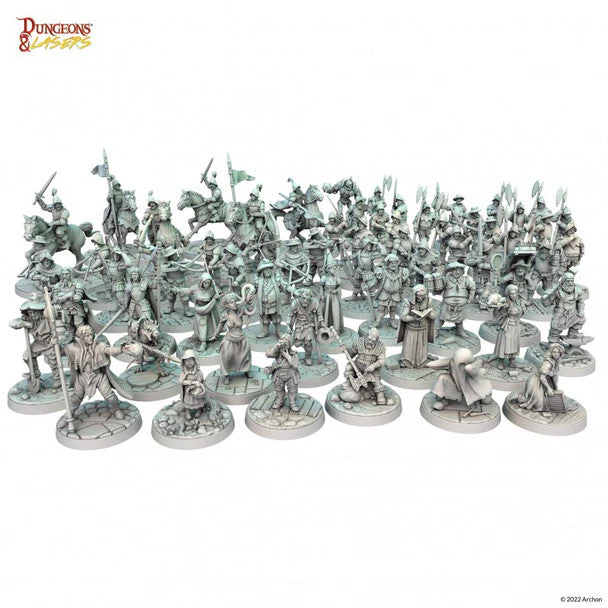 Dungeons & Lasers: Townsfolk Miniature Pack - Image 3