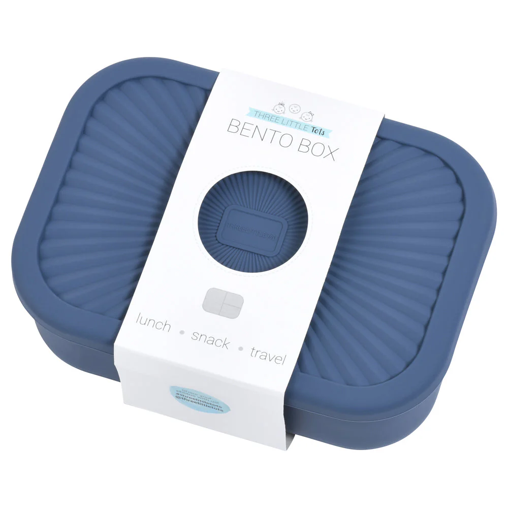 Dusty Blue Bento Lunch & Snack Box by Three Little Tots - Image 2