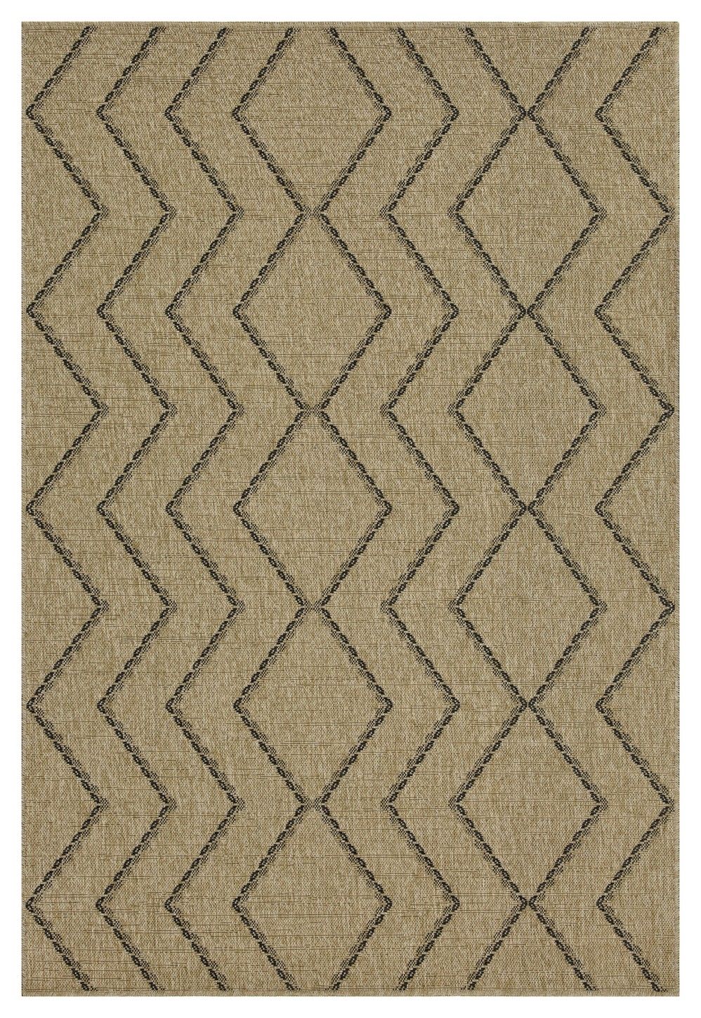 Earth - Indoor / Outdoor Polypropylene Area Rug - Jute / Black by Couch.com - Image 2
