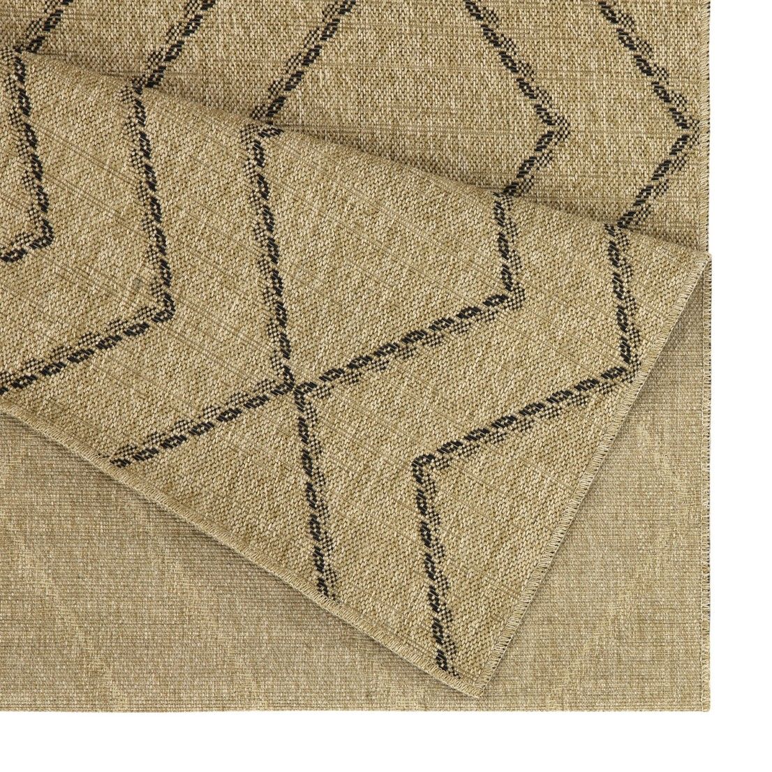 Earth - Indoor / Outdoor Polypropylene Area Rug - Jute / Black by Couch.com - Image 3